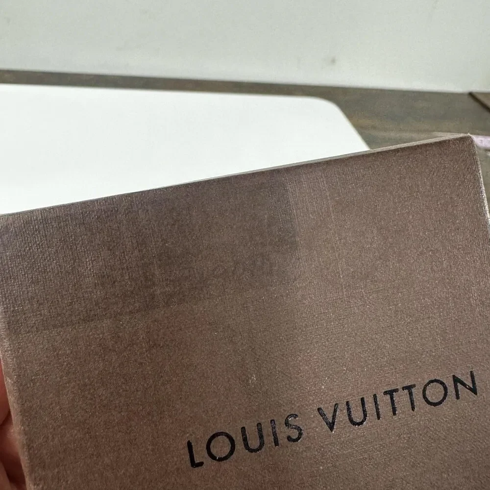 Louis Vuitton Purple Gold Cube Hair Tie With Box Authentic